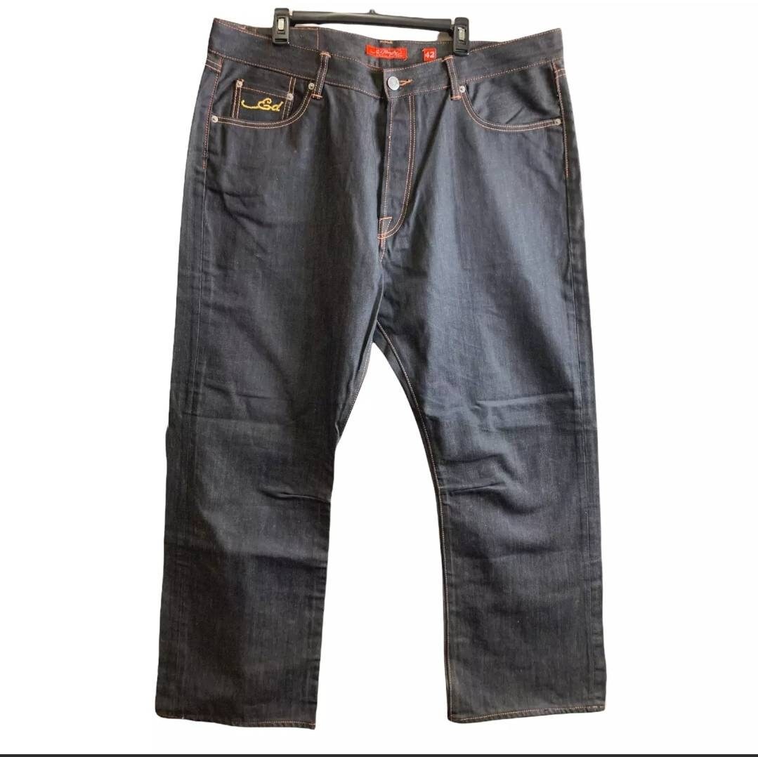 Ed Hardy Mens Jeans Dragon Lady Embroidered Straight Tag 42