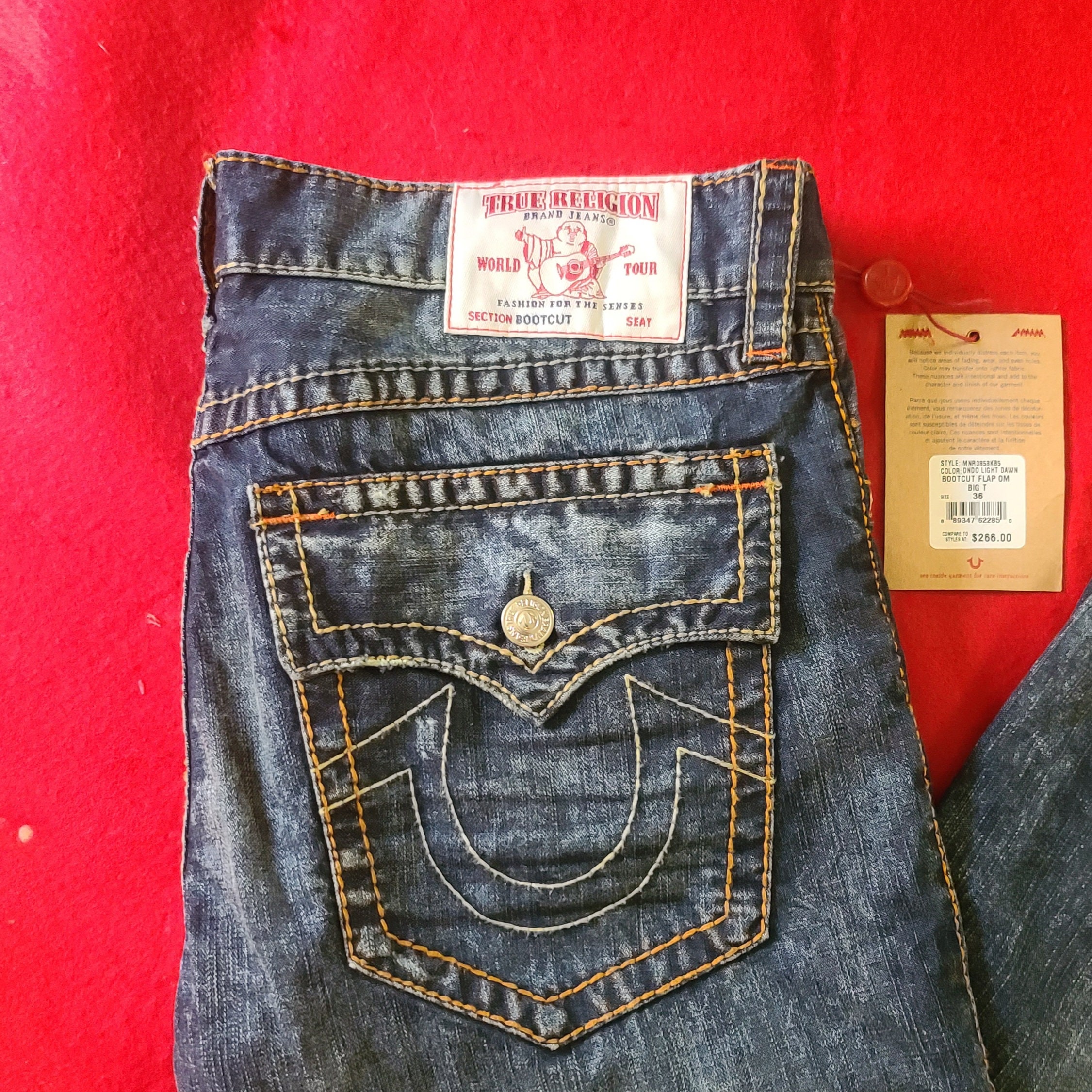 True Religion Jeans Distressed 36 - Etsy