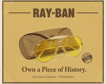 Ray Ban B&L Leathers Shooter 62mm Vintage Sunglasses - Etsy