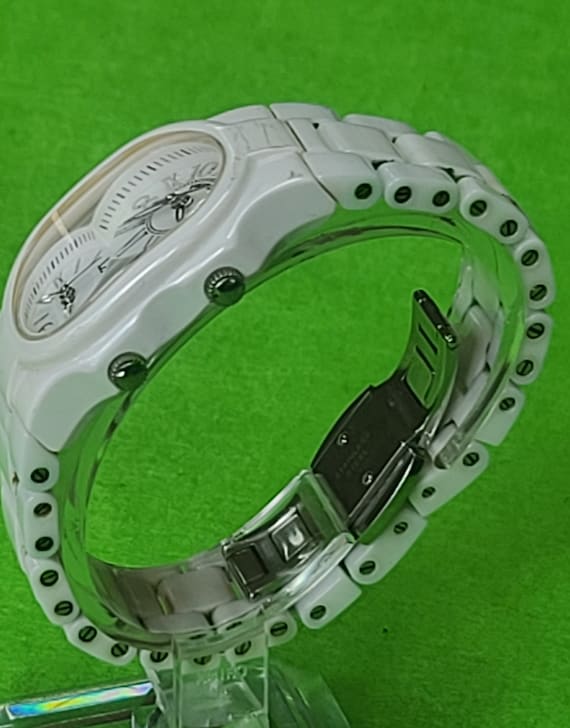 PHILIP STEIN ブレスレット ホワイト Philip Stein Dual Time Signature White Ceramic - Etsy