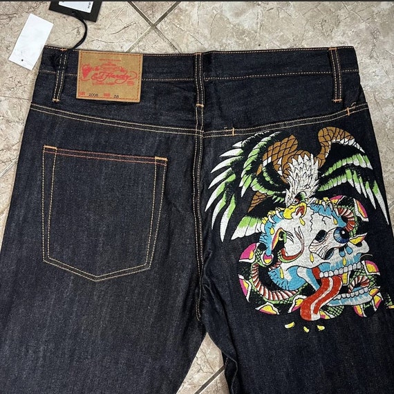 Ed Hardy Eagle Skull Jeans 38 Brand New - Etsy