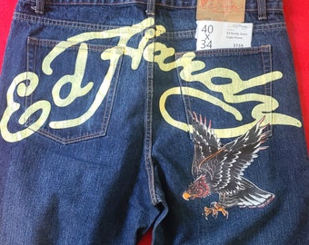 Jean Ed Hardy eagle imprimé