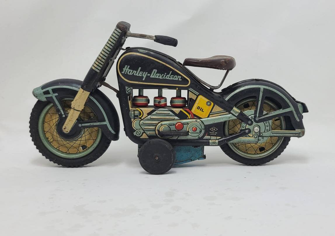 Harley Davidson Tin Toy Made in Japan - Etsy
