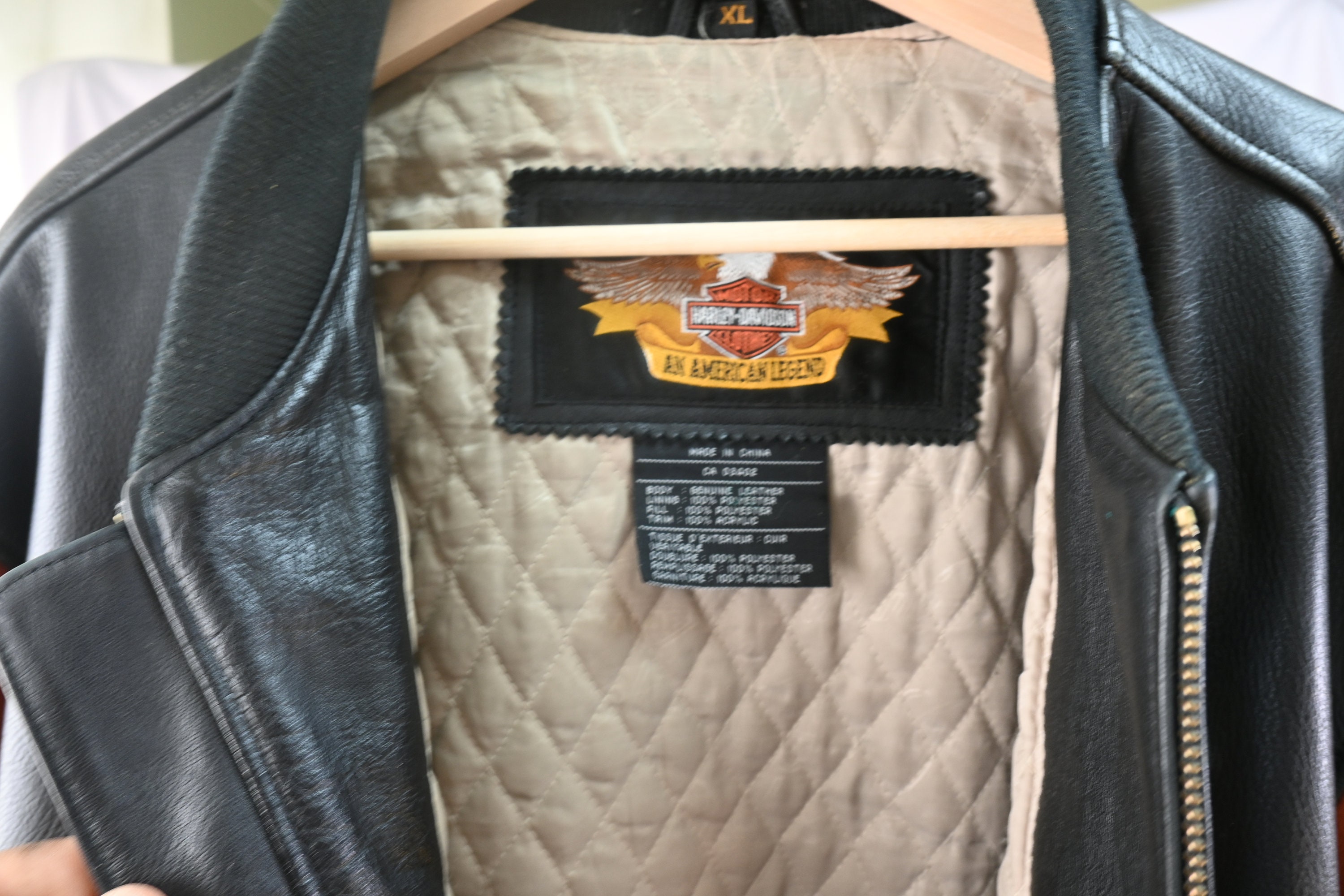 Harley Davidson Size XL Bomber Leather Jacket - Etsy