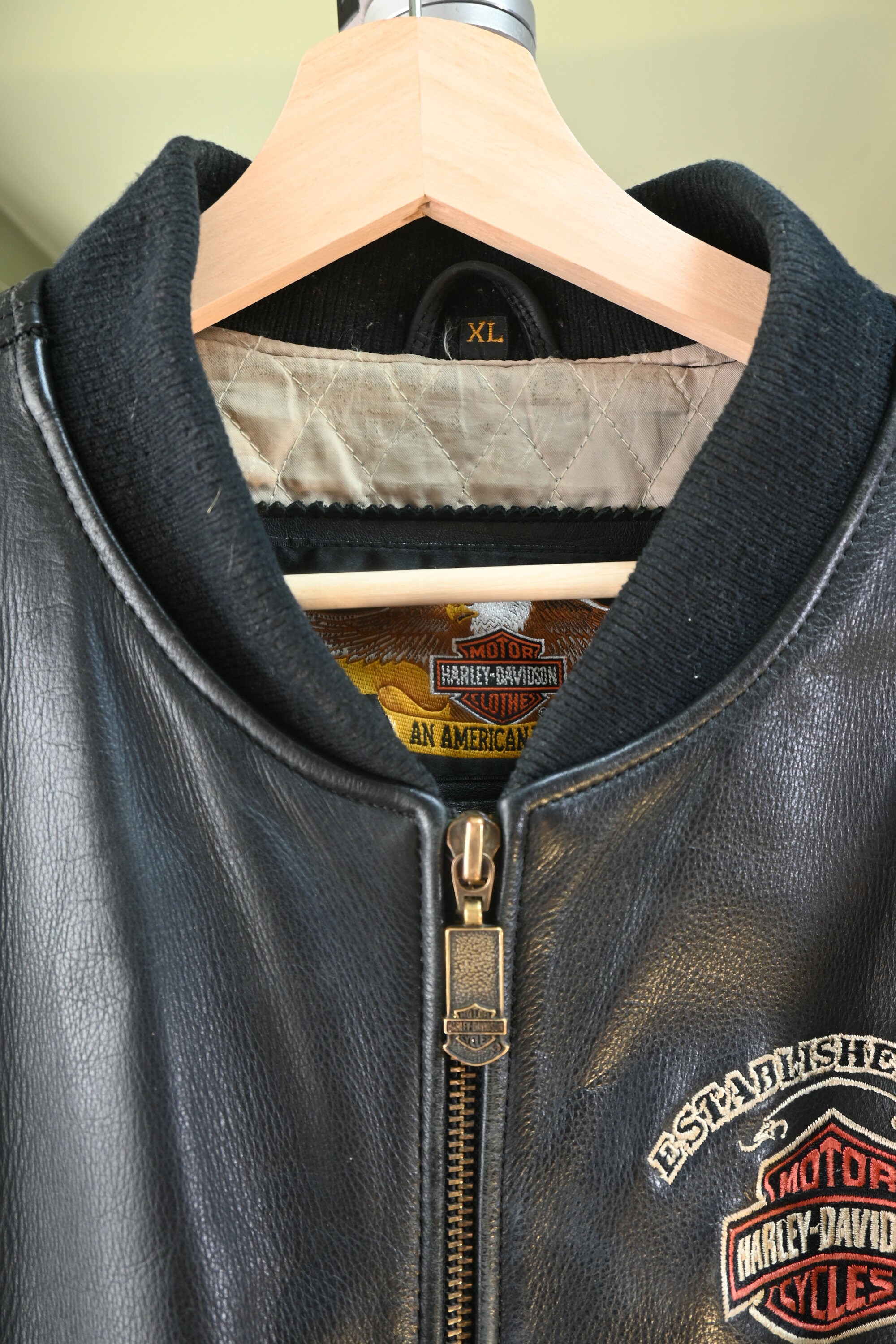 Harley Davidson Size XL Bomber Leather Jacket - Etsy Harley Davidson Size XL Bomber Leather Jacket - Etsy