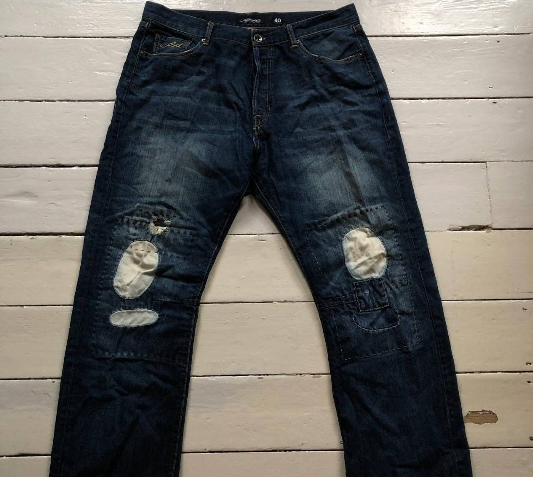 Ed Hardy by Christian Audigier Denim Jeans Embroidered Black Ed Hardy by Christian Audigier Denim Jeans Embroidered Black
