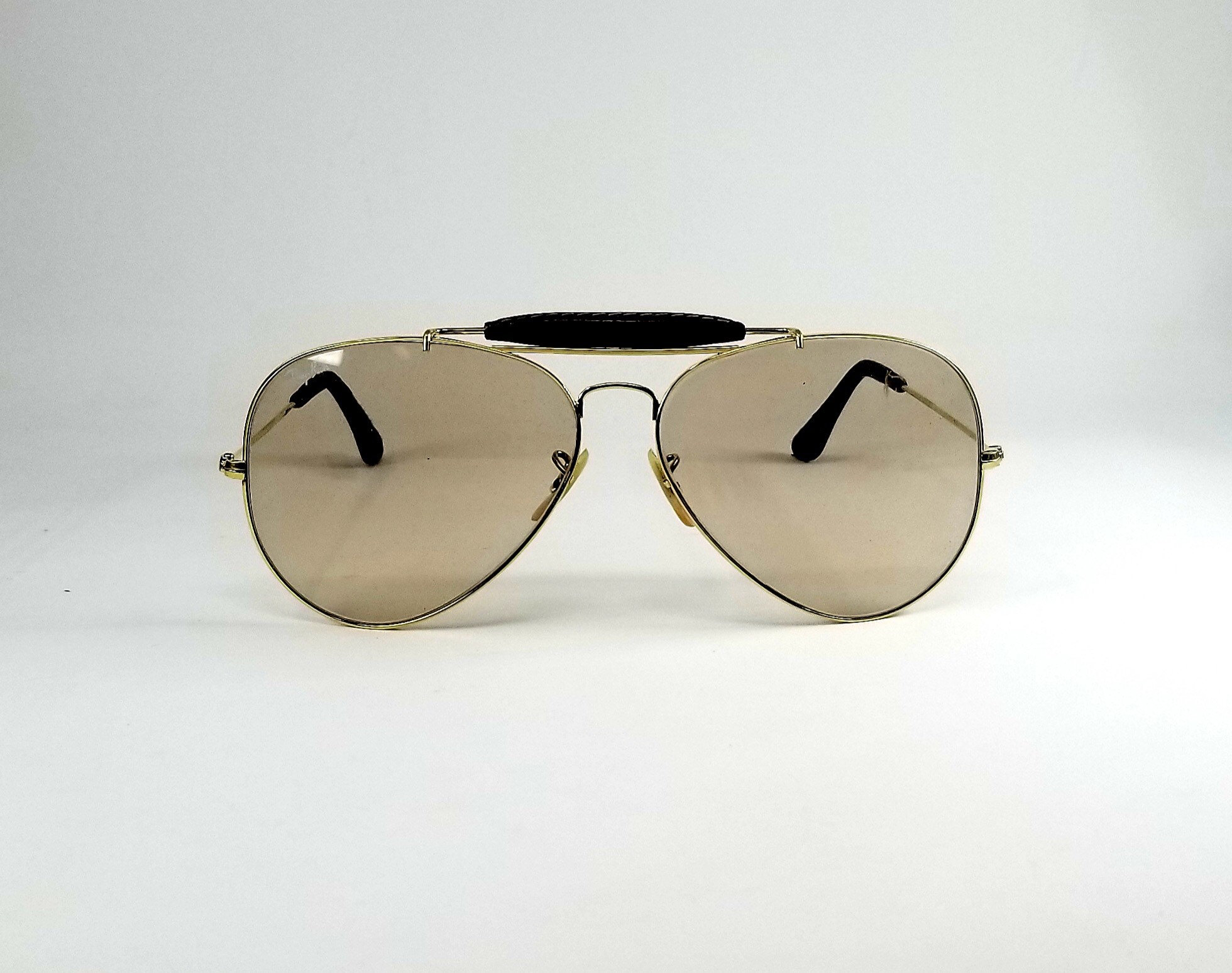 Vintage 1980 Ray Ban B&l Leather Aviator With Original Case - Etsy