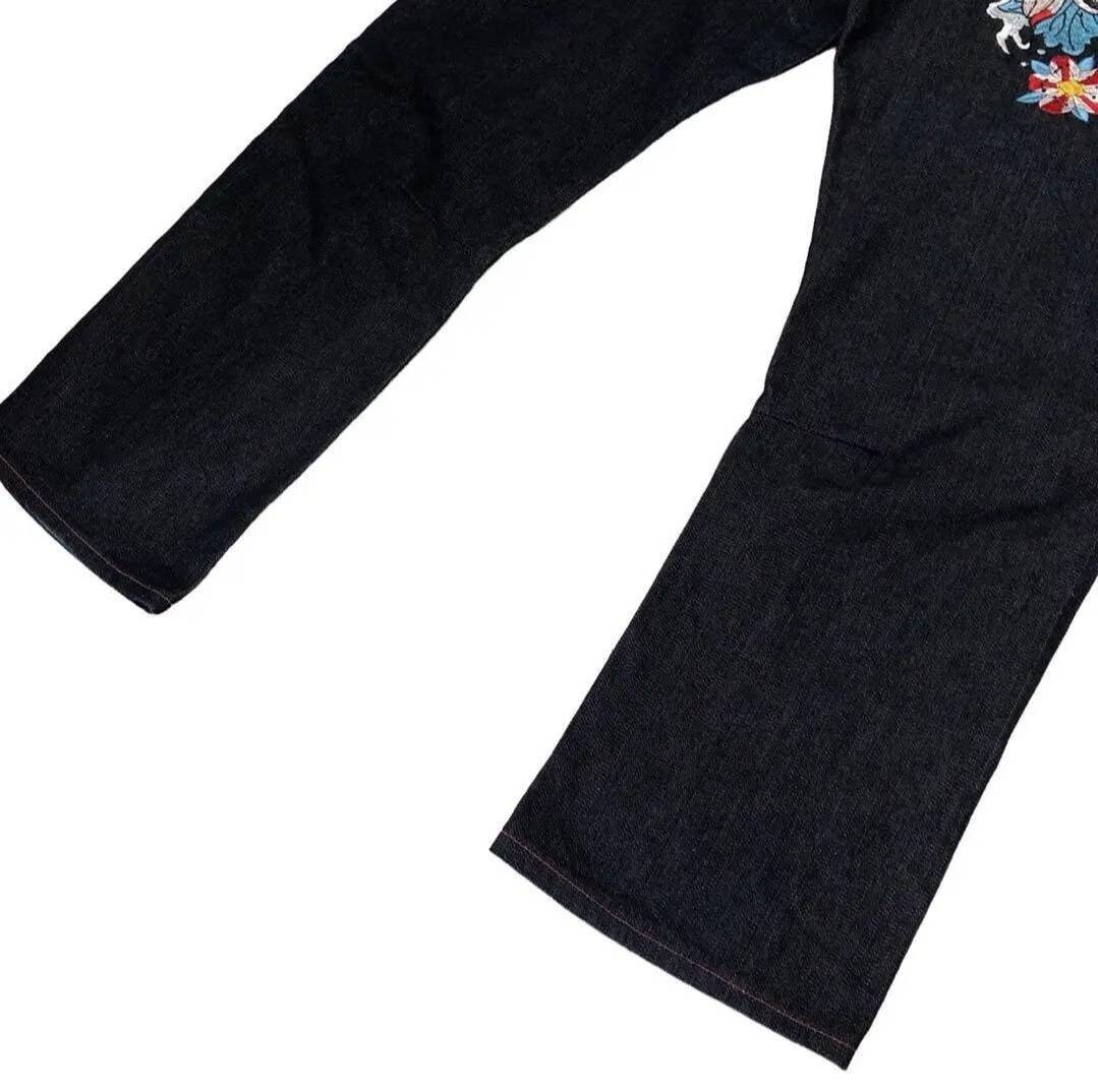 Ed Hardy Painted Denim Tiger Jeans Size 36 Button Fly Flashy Ed Hardy Painted Denim Tiger Jeans Size 36 Button Fly Flashy