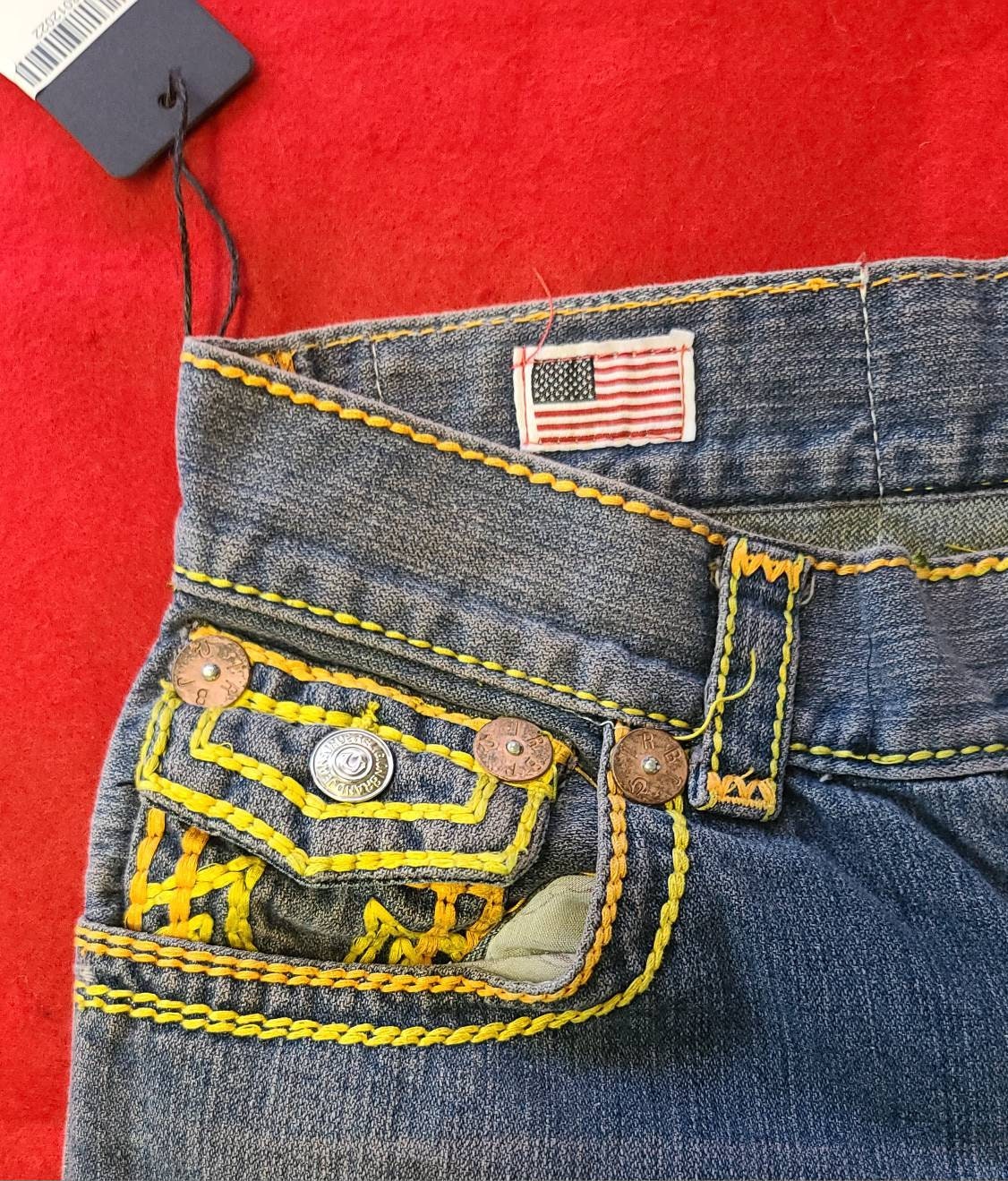 True Religion Jeans Women 34x30 Orange Logo - Etsy