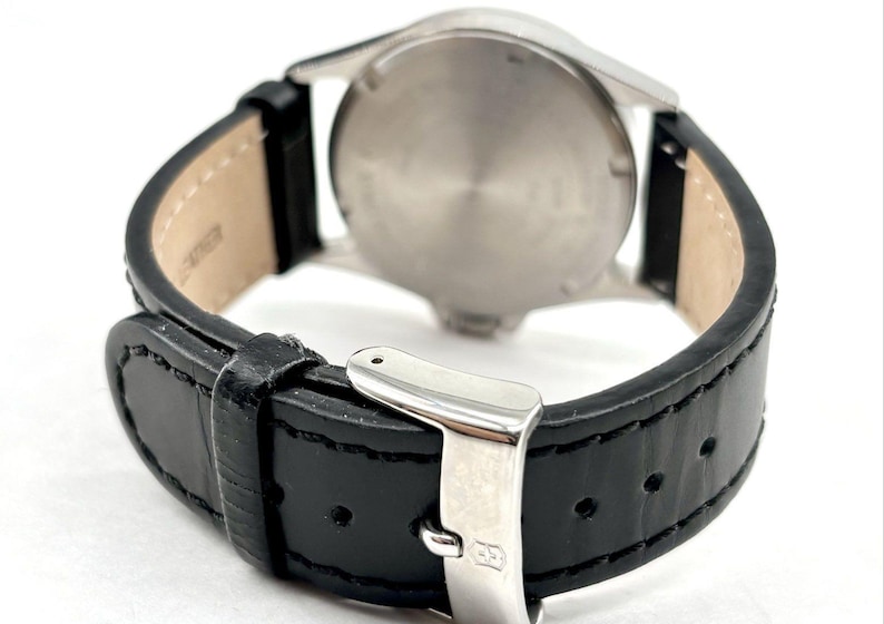 Victorinox Men's Swiss Army Black Dial & Leather Watch image 5