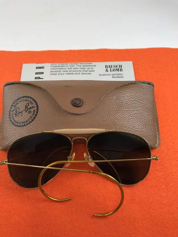 Vintage Rayban Loop Around the Ear B&L Gold 58 14 Etsy