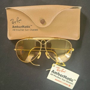 1970's Vintage Bausch & Lomb Ray-ban All-weather Ambermatic Shooting image 1