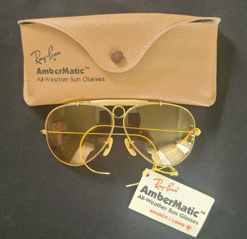 1970's Vintage Bausch & Lomb Ray-ban All-weather Ambermatic Shooting image 1