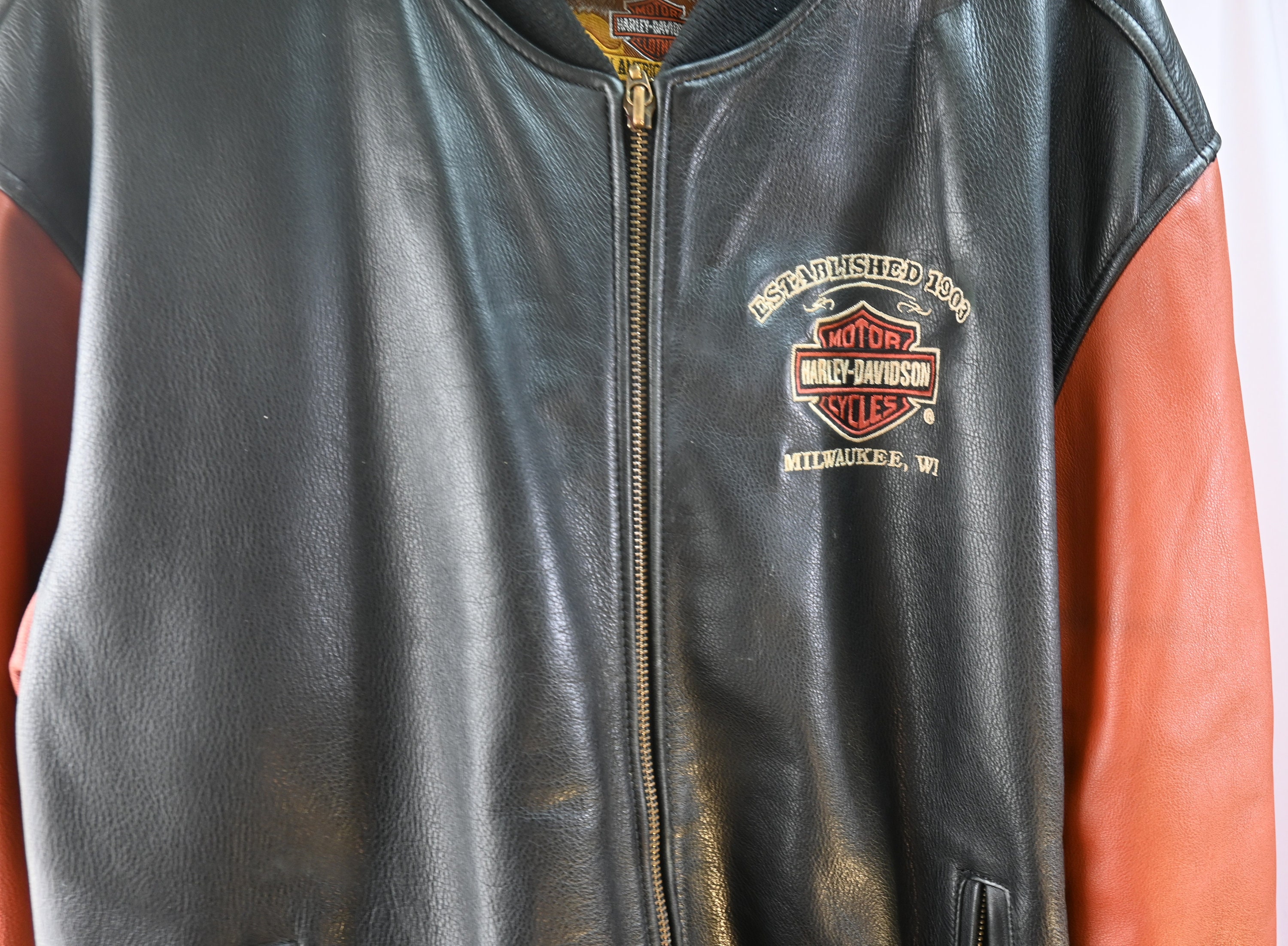 Harley Davidson Size XL Bomber Leather Jacket - Etsy