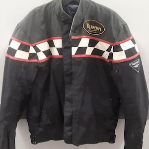 Triumph Checkered Motorcycle Jacket image 1