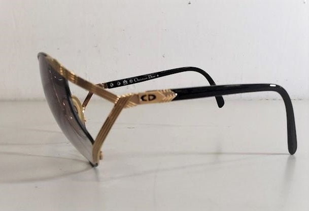 小物 Dior Vintage Oval Sunglasses CD Logo Vintage CHRISTIAN DIOR Sunglasses Logo CD Glasses Black