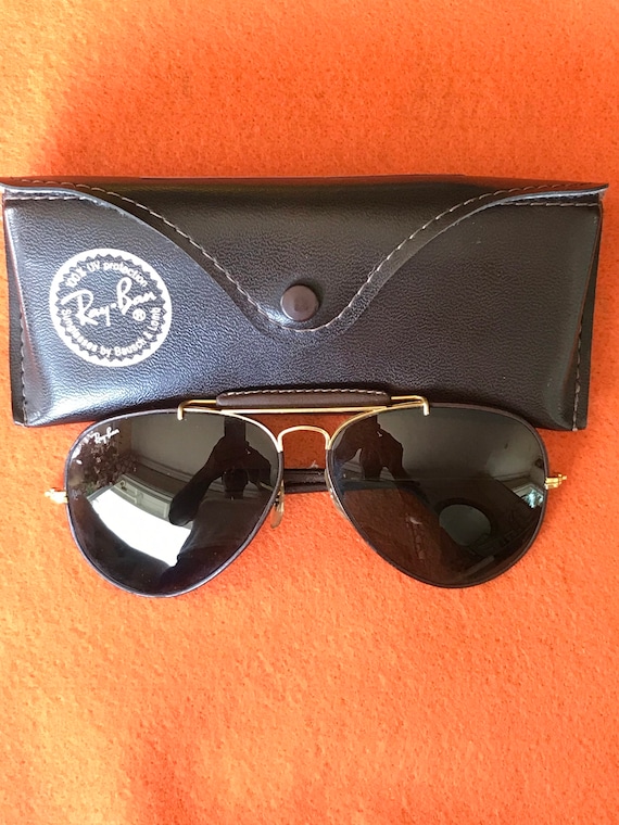 USA Ray Ban Outdoorsman Leather Trim Rare Sunglasses India -