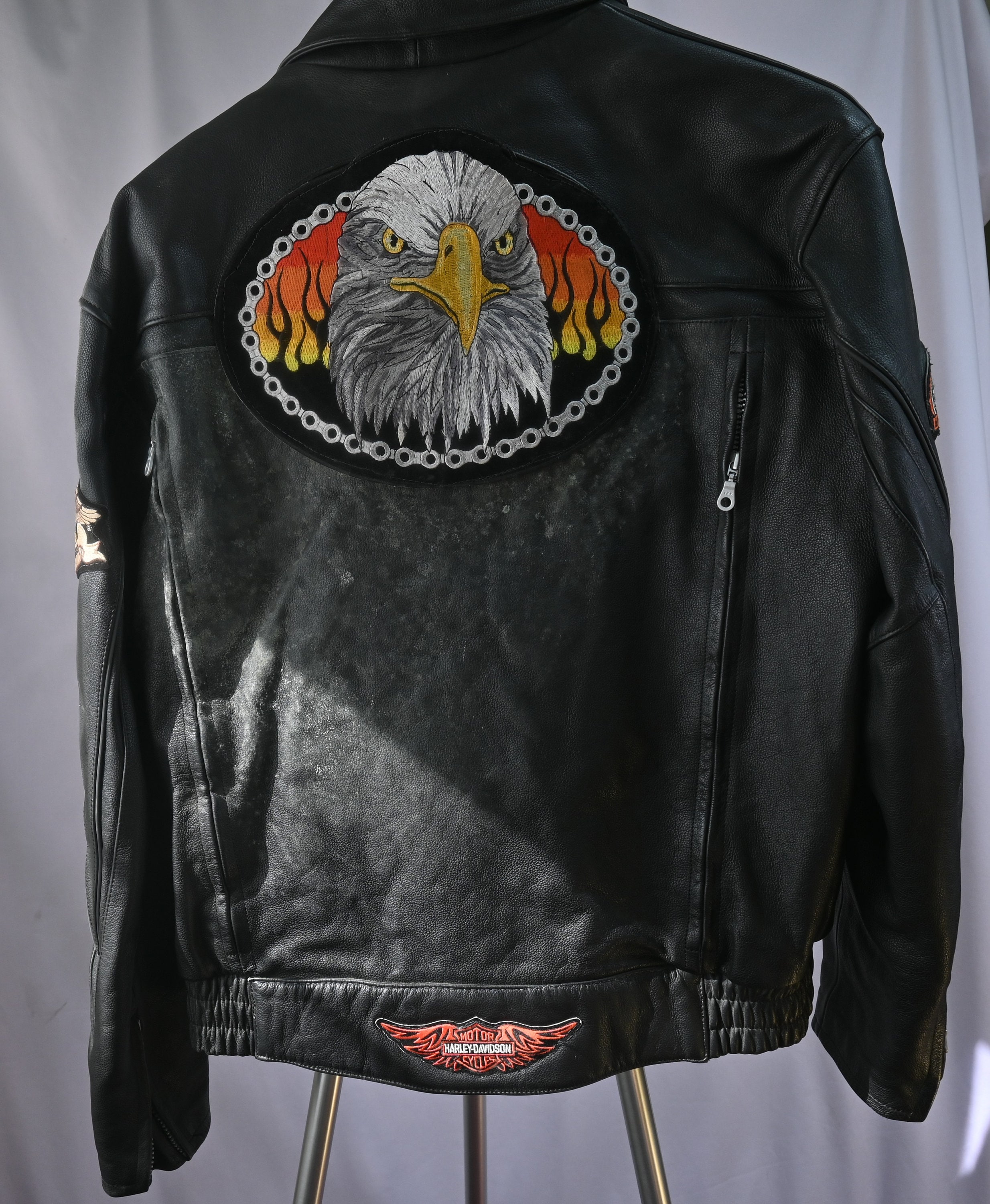 Mototcycle Star Size XL Leather Jacket - Etsy