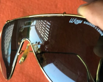 Vintage Ray-ban Bausch & Lomb Wings Gold Rim - Etsy