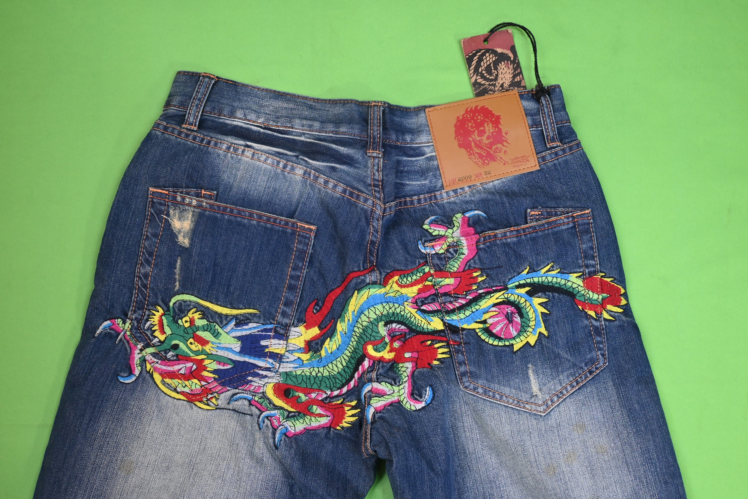 Ed Hardy Jeans 32x31 Green Dragon - Etsy