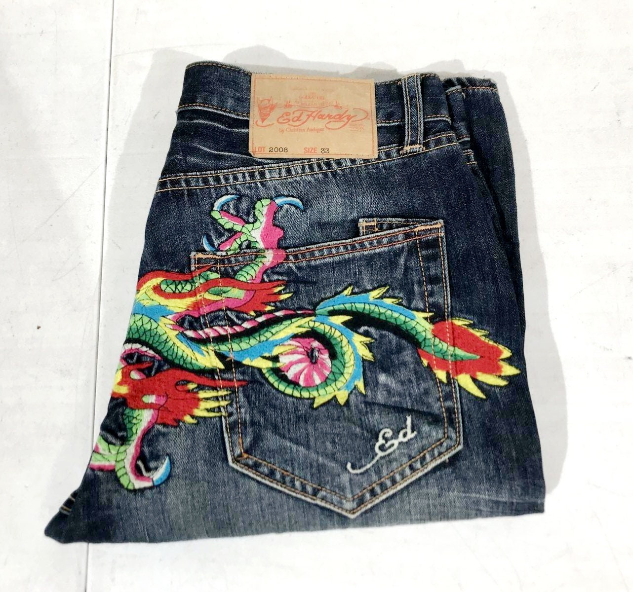 Ed Hardy Jeans With Green Dragon - Etsy