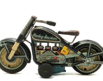 Harley Davidson Tin Toy Made in Japan - Etsy