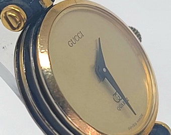 Gucci 2200L Stack Watch W Gold Dial - Etsy