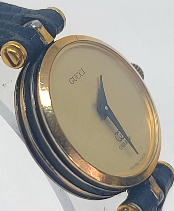 Gucci 2200L Stack Watch W Gold Dial - Etsy
