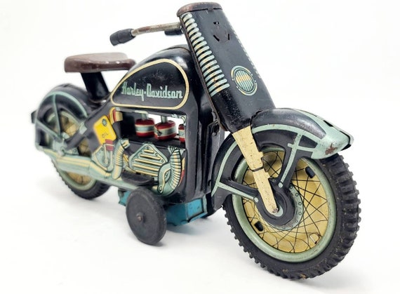 Harley Davidson Tin Toy Made in Japan - Etsy