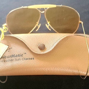 1970's Vintage Bausch & Lomb Ray-ban All-weather Ambermatic Shooting image 5