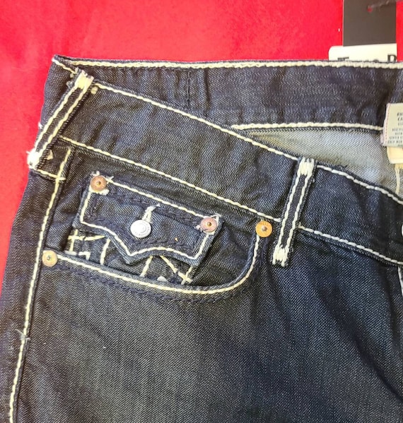 True Religion White Stitch Logo Straight - Etsy