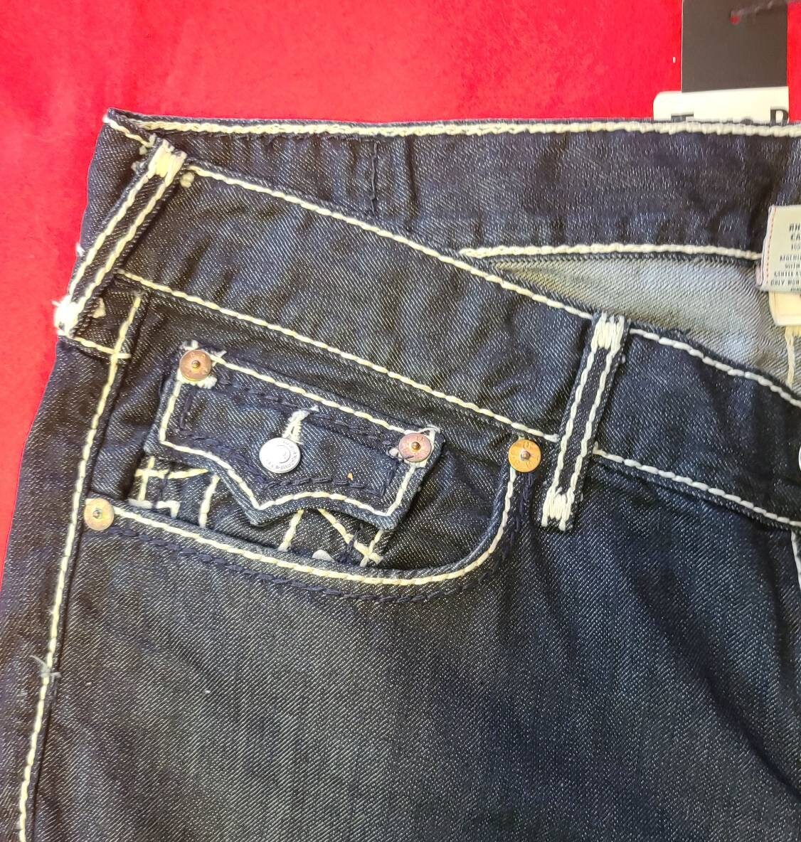 True Religion White Stitch Logo Straight - Etsy