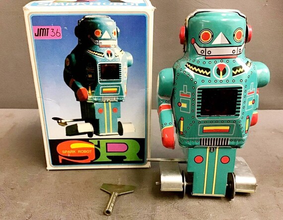JMT 36 Tin Windup Spark Robot With Original Box! - Etsy