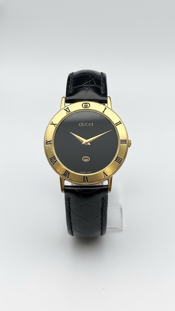 Gucci 3000m Gold-plated Swiss Made 6-jewels Quartz Watch - Etsy