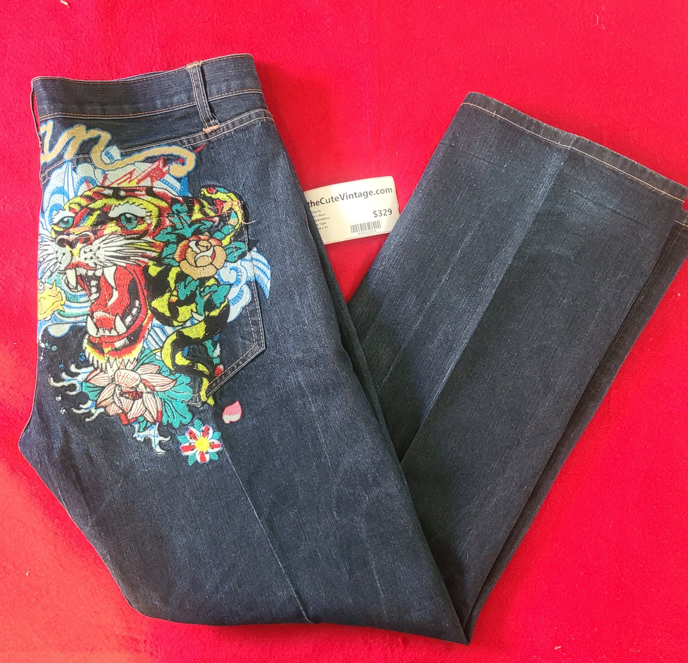 Ed Hardy Jeans Japan Tigar Embroidery - Etsy
