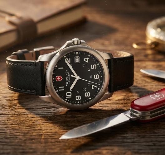 希少】Victorinox Swiss Army ブラウンクロノグラフ Swiss army watch