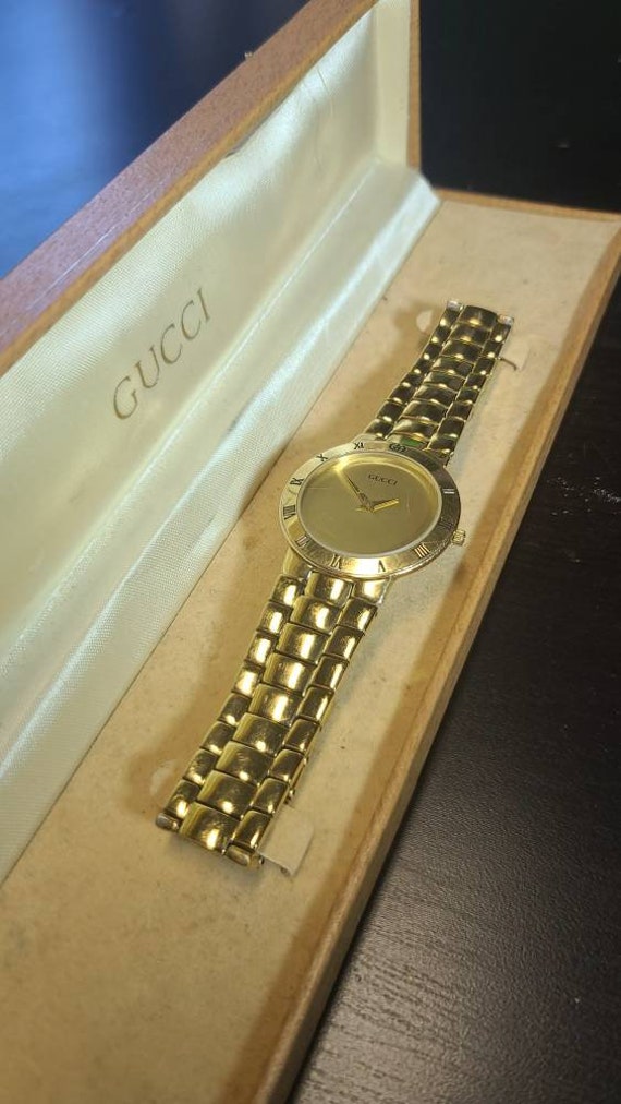 Gucci Gold dial Gold Tone 3300.2m Watch