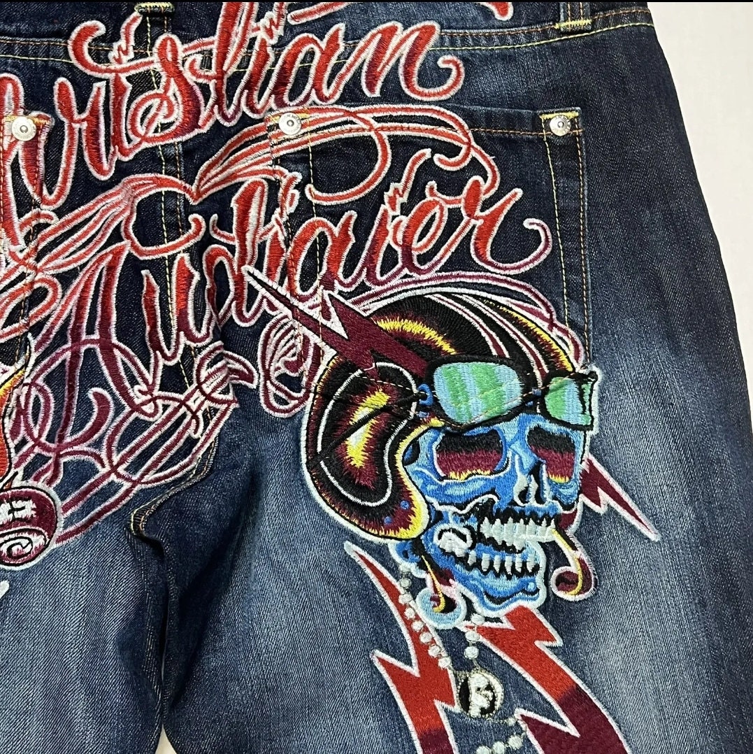Christian Audigier クリスチャンオードジェー　スカル　サイズL Christian Audigier クリスチャンオードジェー スカル サイズL