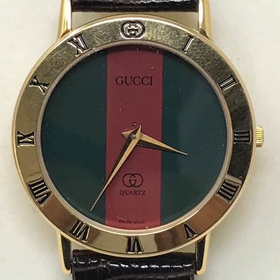 Gucci Vintage Striped 3001m Watch Rare 
