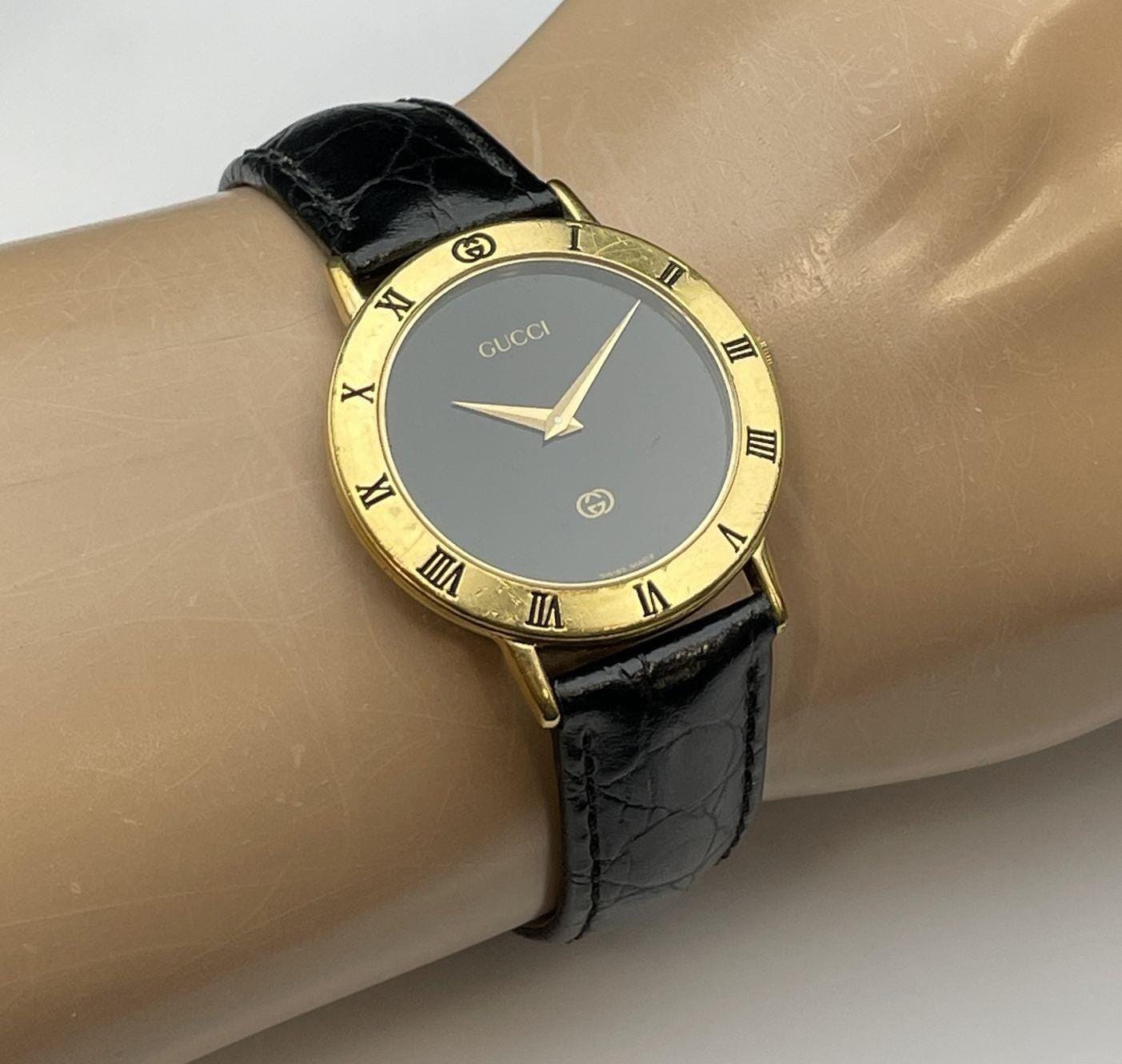Gucci 3000m Gold-plated Swiss Made 6-jewels Quartz Watch - Etsy