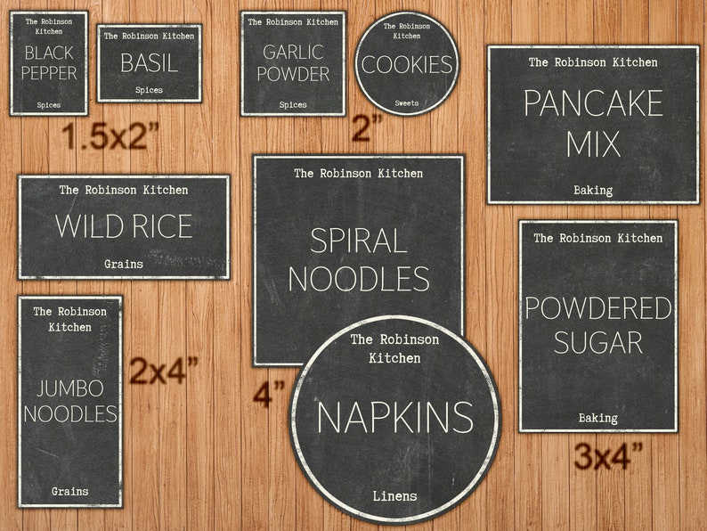 Editable Chalkboard Pantry Labels DIY Pantry Organization Etsy