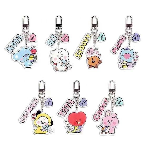 BTS Kpop Cartoon Keychain B21 Keychain Etsy