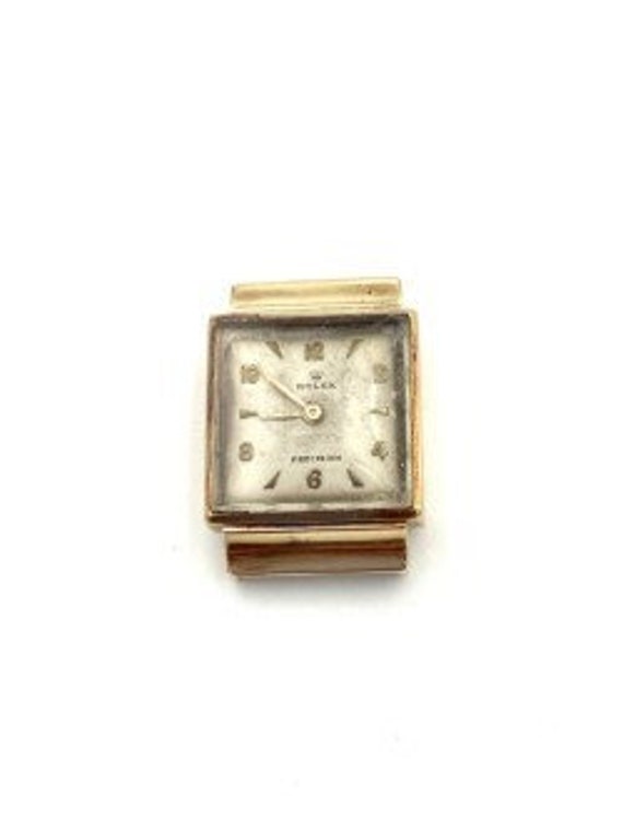 Vintage Estate 18k Yellow Gold Square Unisex Genui