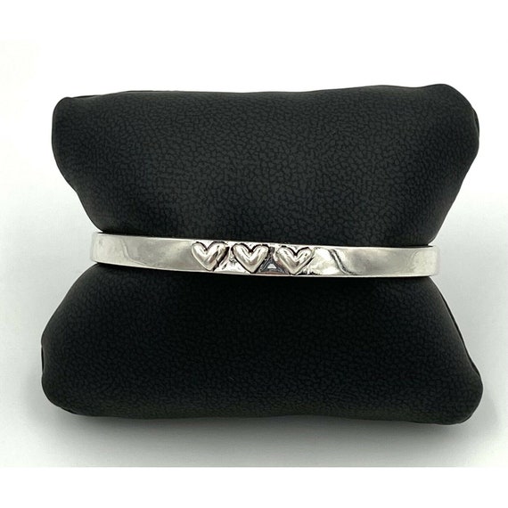 Sterling Silver Hearts ‘Sister Love' Cuff Bracelet