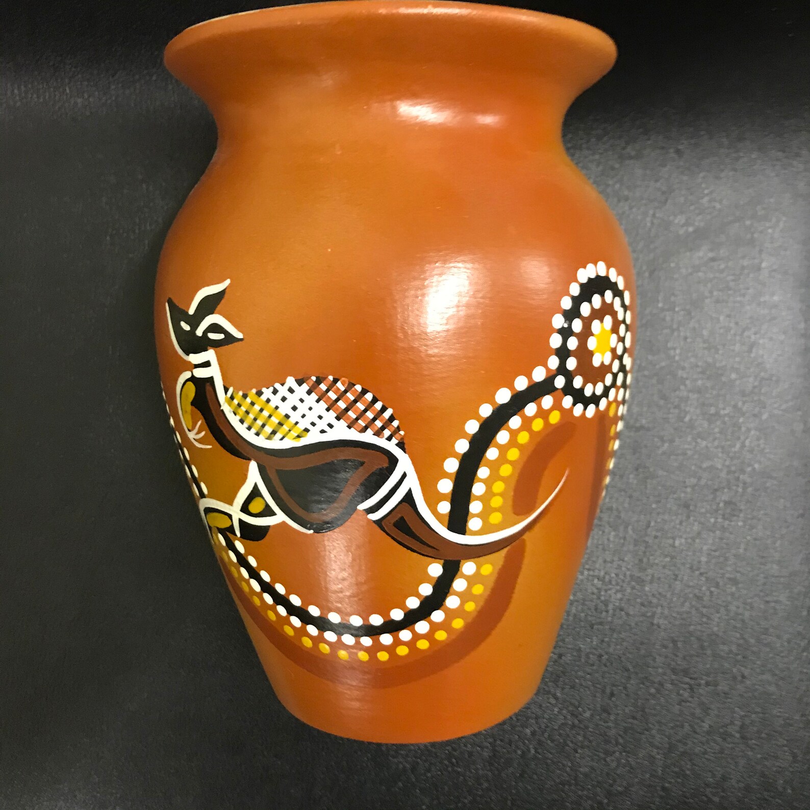 Australian Aboriginal Hand Painted Vase Etsy