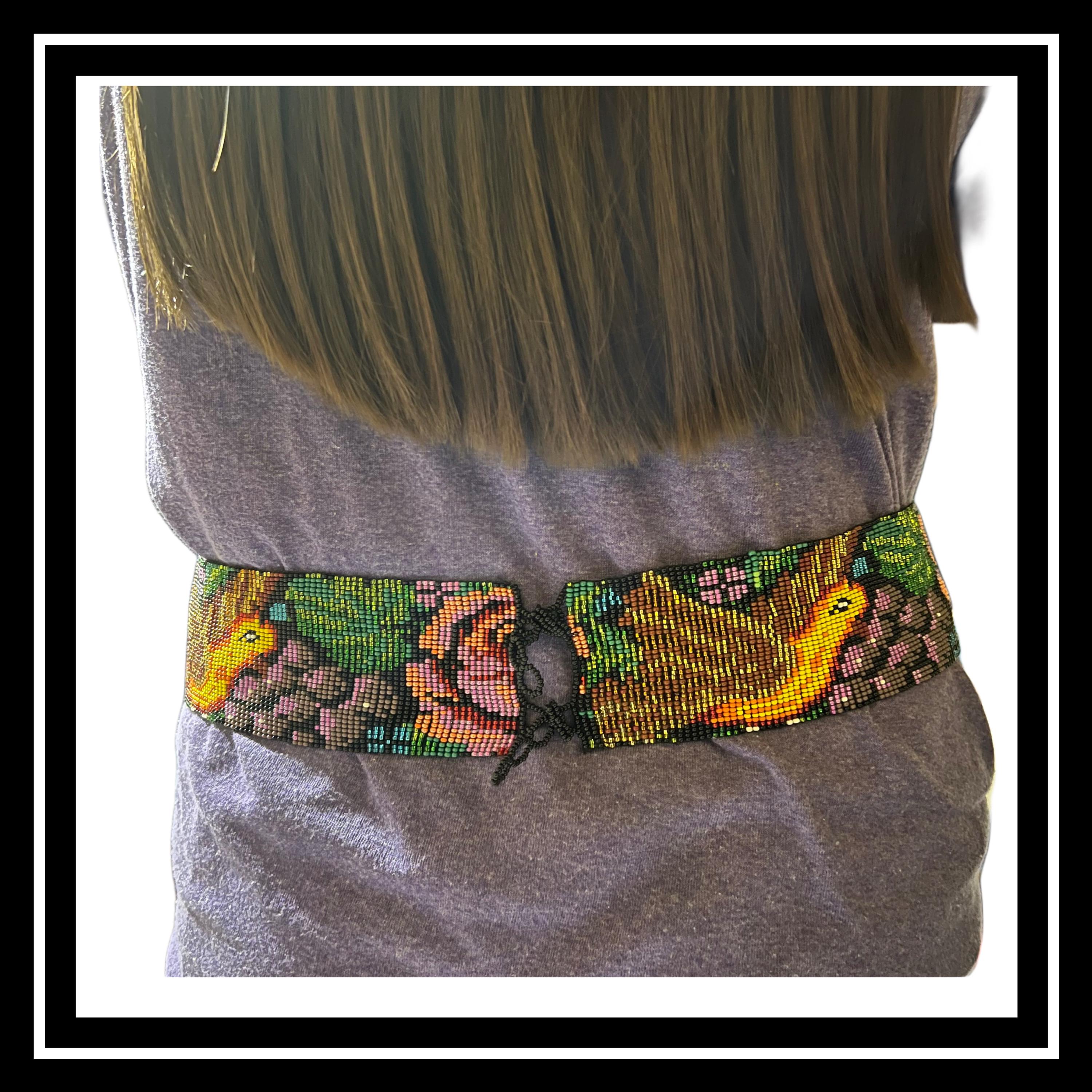 Handmade Beaded Belt: Huichol Art, Boho Style - Etsy display picture 2