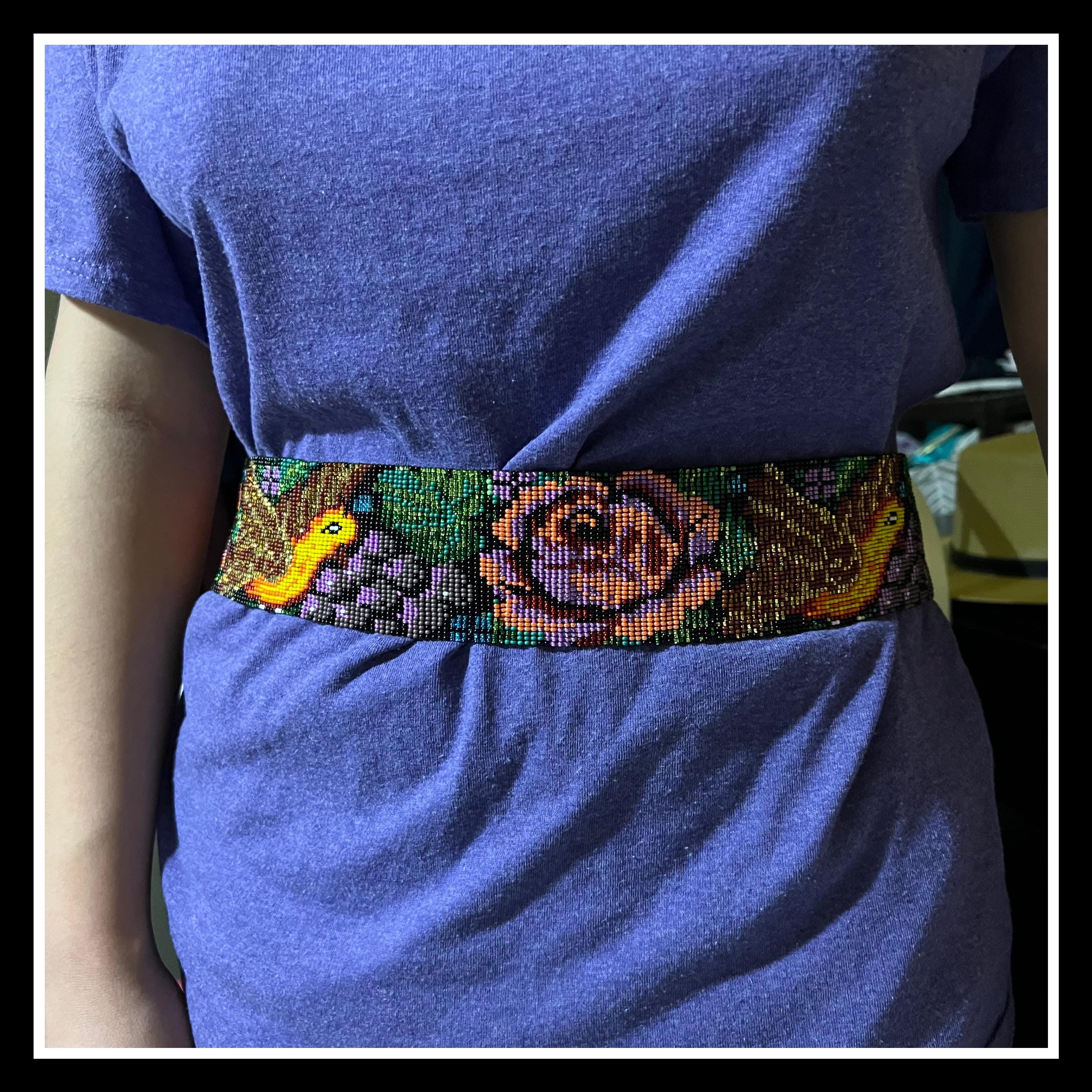 Handmade Beaded Belt: Huichol Art, Boho Style - Etsy display picture 1