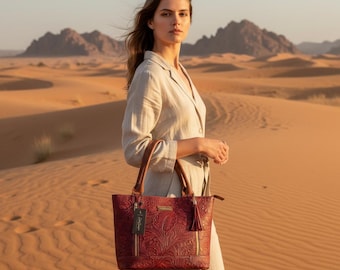 Tooled Leather Handbag