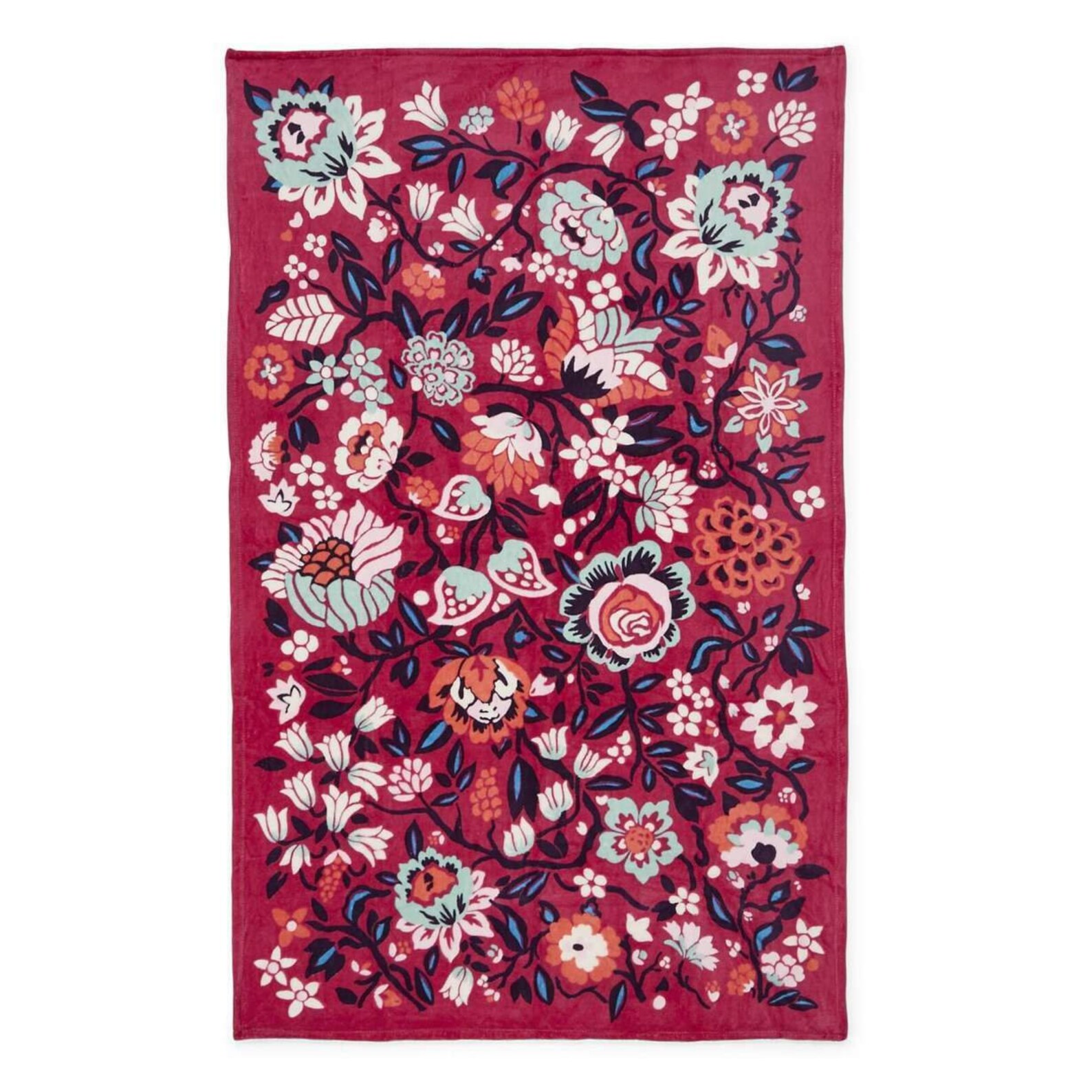 Vera Bradley Throw Blanket Bloom Berry 80x50 Floral Pink Etsy