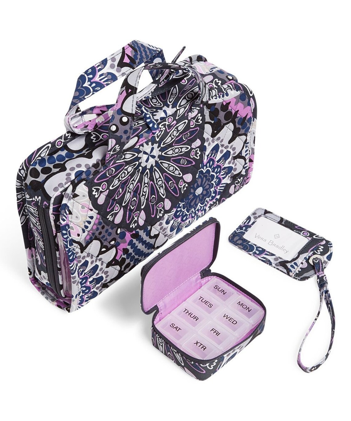 Vera Bradley Travel Bundle Pill Case Organizer Luggage tag Etsy